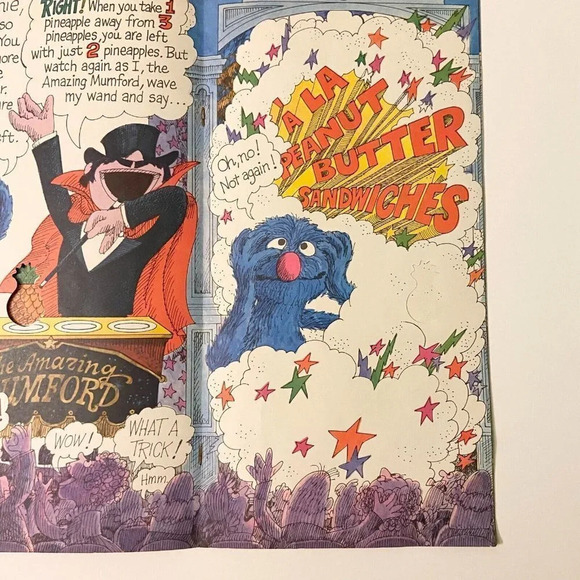 Vintage 1972 Sesame Street The Mumford and Grover Book Subtracting Trick - Picture 9 of 12